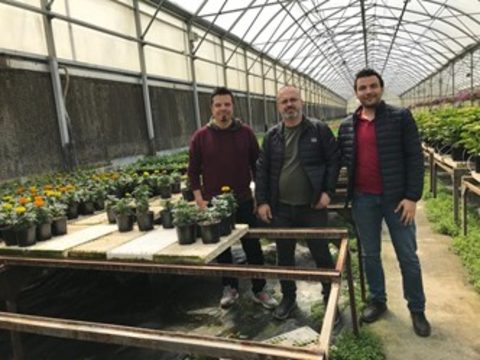 Can and Emre in Cyprus with grower